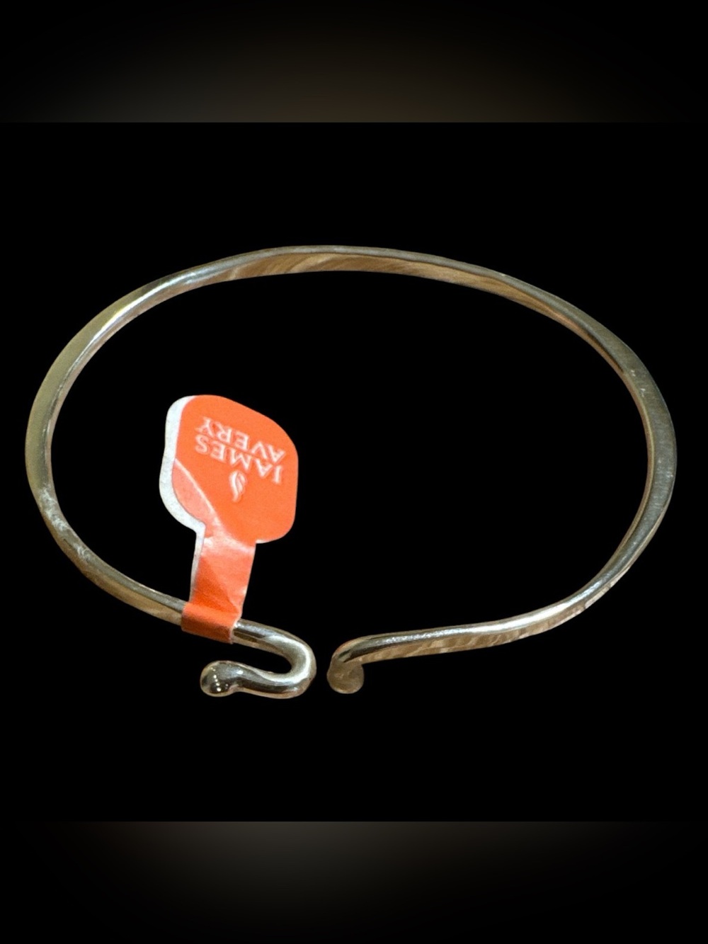 James Avery Hammered Hook On Charm Bracelet Sterling Silver M NWT - Picture 2 of 4